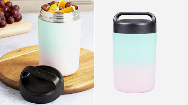 16 Ounce Insulated Food Jar in ombre pinka dn blue