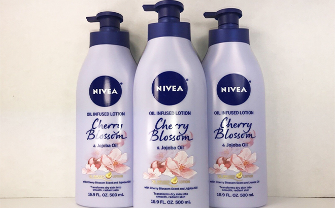3 Nivea 16 9 Oz Oil Infused Cherry Blossom Body Lotions