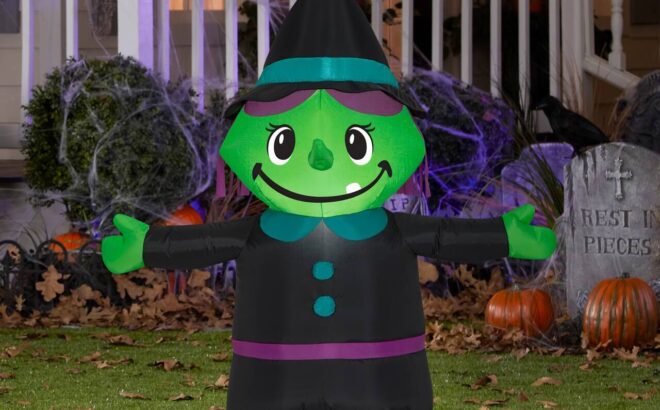 3 5ft Airblow Inflatable Halloween Witch