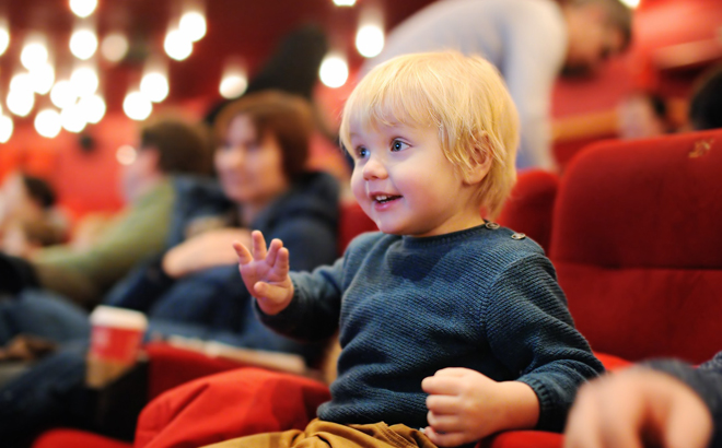 A Child Watching Movie in a Theater