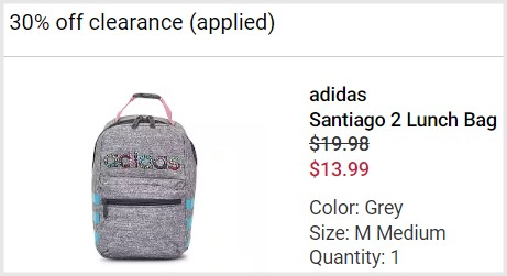 Adidas Lunch Bag Checkout