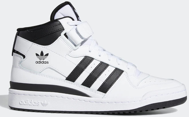 Adidas Mens Forum Low Shoes on a Gray Background