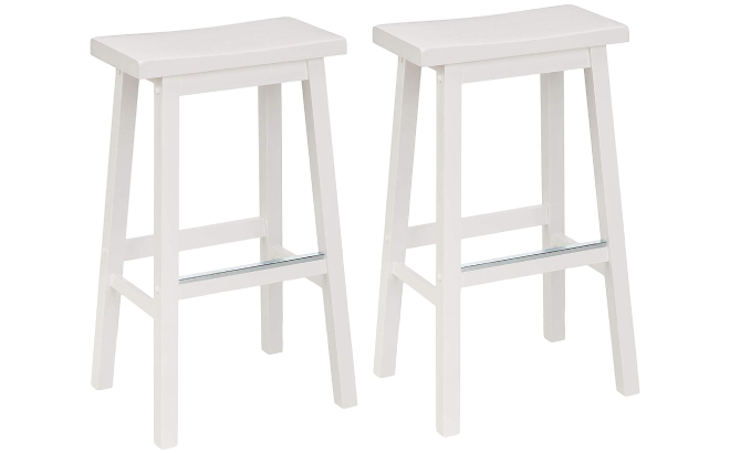 Amazon Basics Kitchen Counter Barstool 2 Pack in White Color