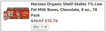 Amazon Horizon Milk Checkout Screenshot