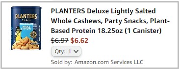 Amazon Planters Checkout Screenshot
