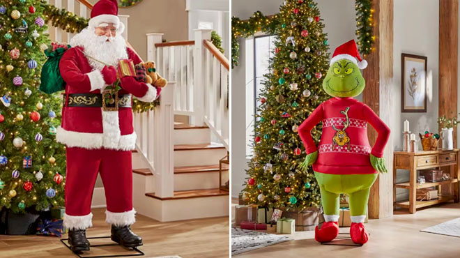 Animated Singing Santa and Grinch in Max Ugly Sweater