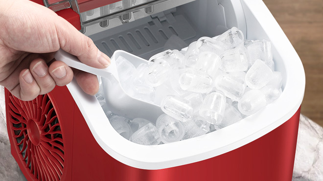 Antarctic Star Red Portable Ice Maker