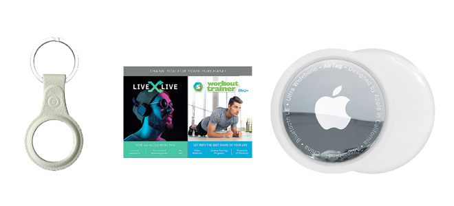 Apple AirTag Single Tracker with Keychain Case Voucher