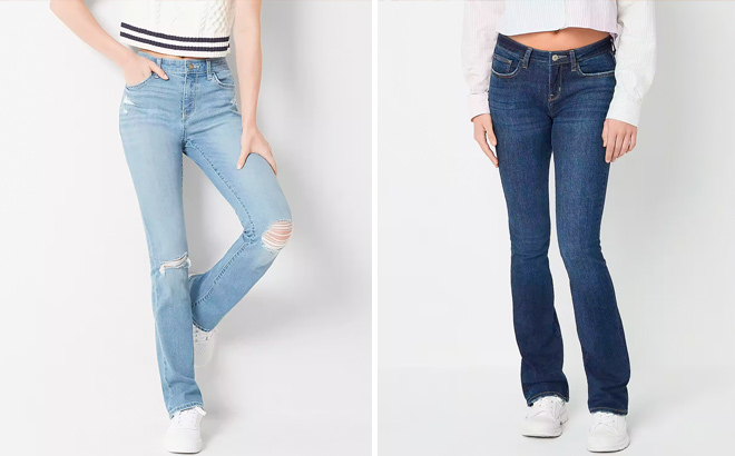 Arizona Womens Mid Rise Bootcut Jean and Stretch Fabric Womens Mid Rise Bootcut Jean Arizona Womens Mid Rise Bootcut Jean and Stretch Fabric Womens Mid Rise Bootcut Jean