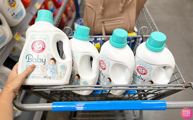 Arm Hammer Baby Laundry Detergent in a Cart at Walmart