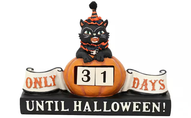 Ashland Black Cat Halloween Countdown Tabletop Decor Ashland Black Cat Halloween Countdown Tabletop Decor