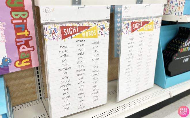 B2C Sight To Words Posters 2 Pack