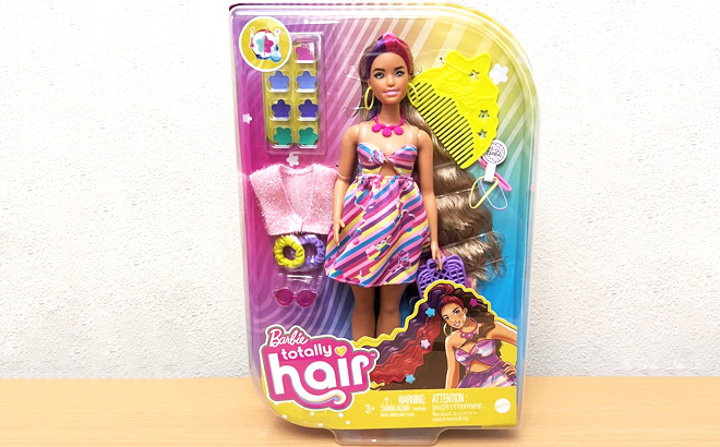 Barbie Totally Hair Doll, Flower-Themed with 8.5-Inch Fantasy Hair