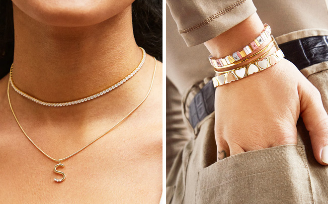 BaubleBar Classic Initial Necklace