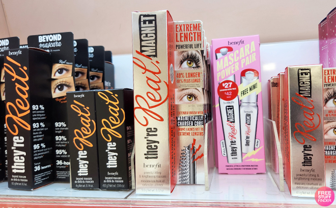 Benefit Theyre Real Magnetic Mascara on a Shelf