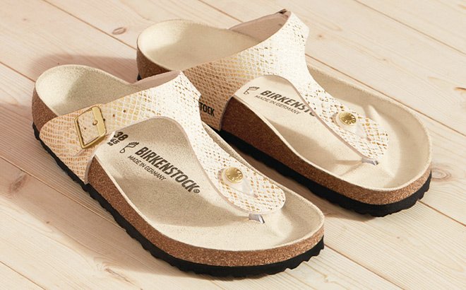 Birkenstock Gizeh Shiny Python Thong Sandal 