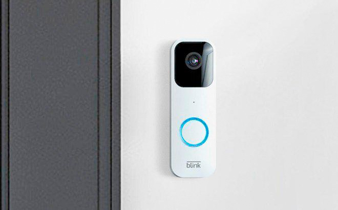 Blink Video Doorbell Battery or Wired Smart Wi Fi HD Video Doorbell Camera in White