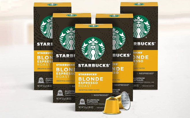 Blonde Roast Espresso Starbucks Nespresso Pods 50 Count