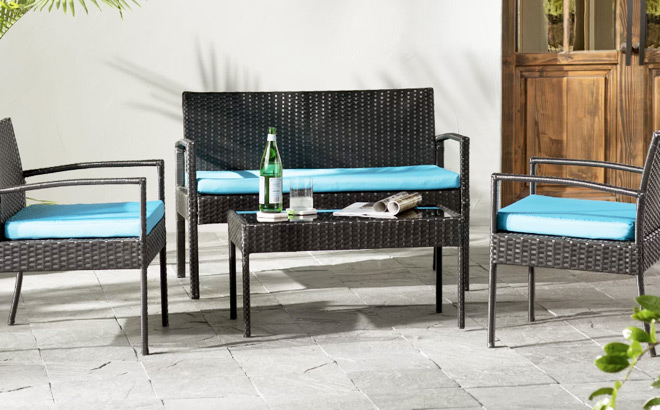 Carlyssa 4 Person Outdoor Seating Group with Cushions Carlyssa 4 Person Outdoor Seating Group with Cushions