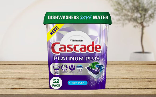 Cascade Platinum Plus Dishwasher Pod in 52 Count