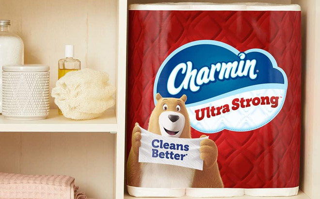 Charmin Ultra Strong Toilet Paper on a Shelf