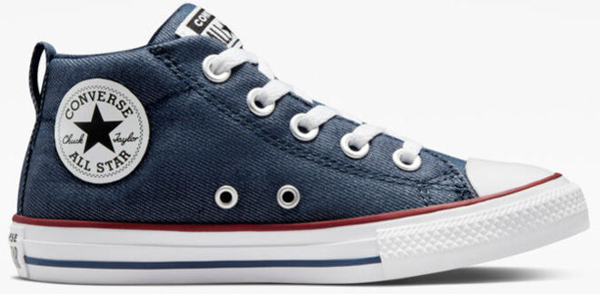 Chuck Taylor All Star Street Twill Kids Shoes on White Background