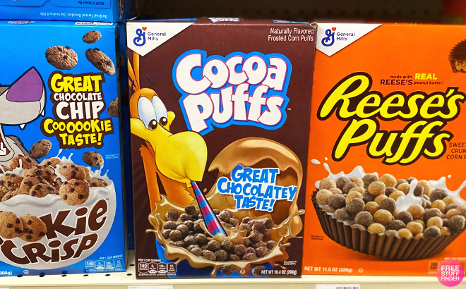 Cocoa Puffs Cereal on a Shelf
