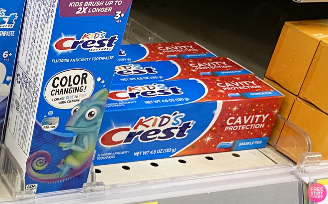 Crest Kids Sparkle Fun Toothpaste on Rack