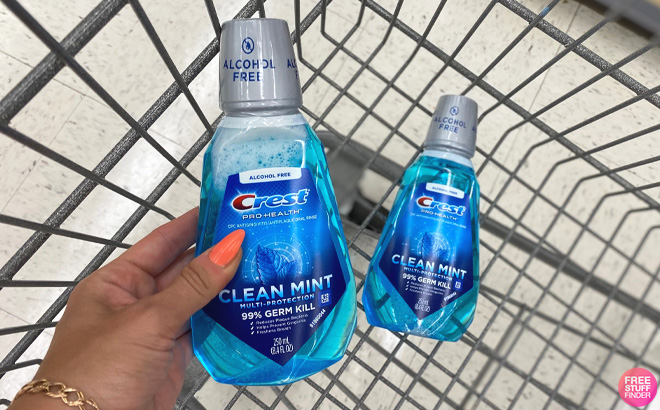 Crest Pro Health Multi Protection Mouthwash in Store Cart