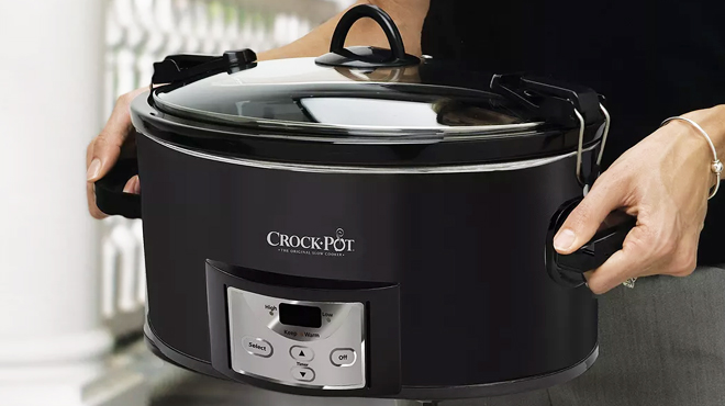 Crockpot 7 Quart Countdown Cook and Carry Slow Cooker