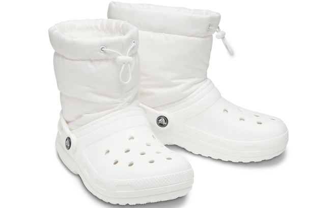 Crocs Classic Lined Neo Puff Boot in Color White