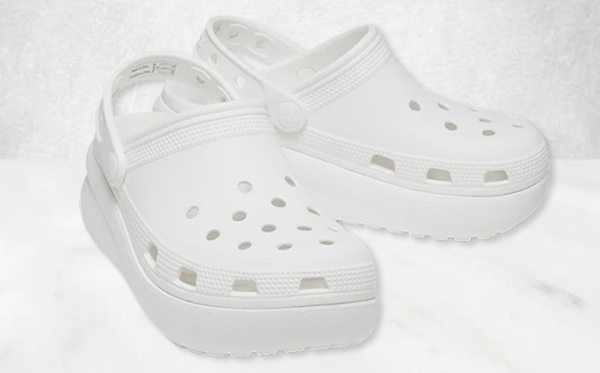 Crocs Kids Classic Cutie Crush Clogs in White Color