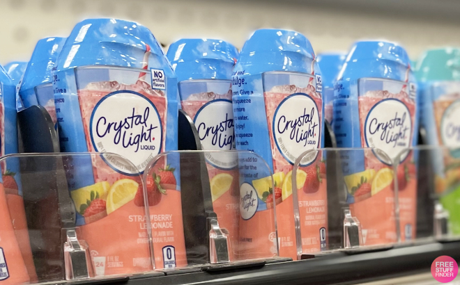 Crystal Light Sugar Free Zero Calorie Liquid Water Enhancer in Strawberry Lemonade Flavor Crystal Light Sugar Free Zero Calorie Liquid Water Enhancer in Strawberry Lemonade Flavor