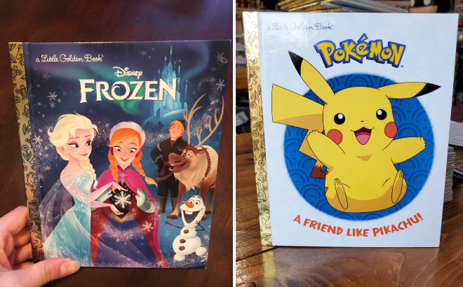 Disney Frozen and Pokemon a Friend Like Pikachu Little Golden Books