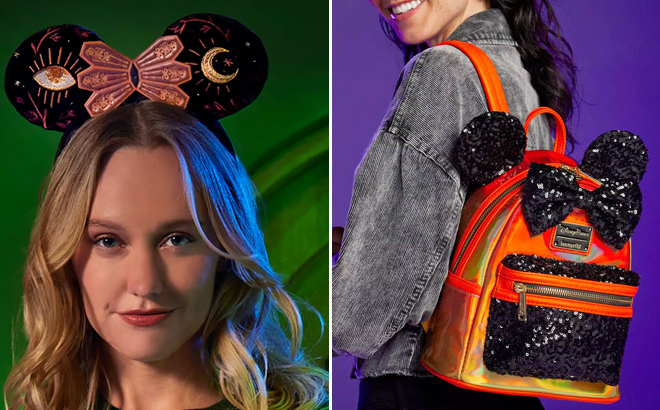 Disney Mickey Mouse Ears and Loungefly Backpack 1