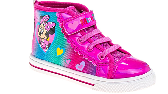 Disney Minnie Mouse High Top Sneakers in Fuschia