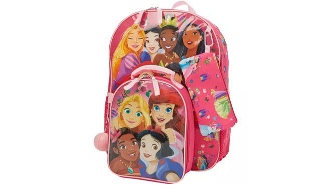Disney Princess 5 Piece Backpack Set