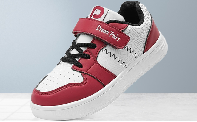 Dream Pairs Kids Sneakers Red and White Color