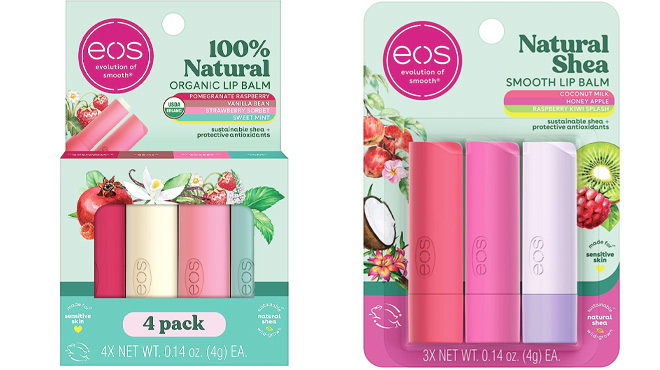Eos 100 Natural Organic Lip Balm Sticks 4 Pack 1