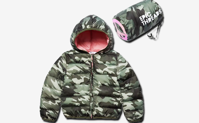 Epic Threads Toddler Girls Packable Jacket