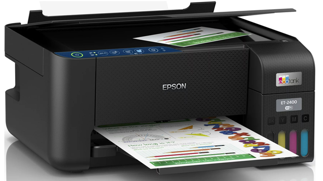 Epson EcoTank ET 2400 Wireless Color All in One Cartridge Free Supertank Printer with Scan and Copy