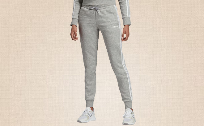 Essentials Fleece 3 Stripes Womens Pants 2 Essentials Fleece 3 Stripes Womens Pants 2