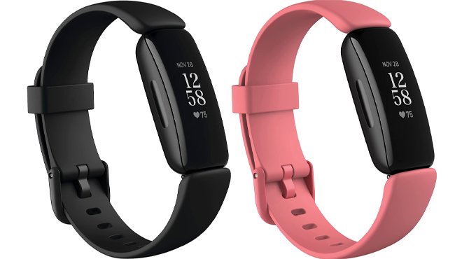 Fitbit Inspire 2 Health Fitness Tracker in Black and Pink