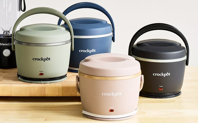 Four Crockpot Lunch Food Warmer in Different Colors