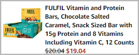 Fulfil Vitamin Protein Bar in Order Summary