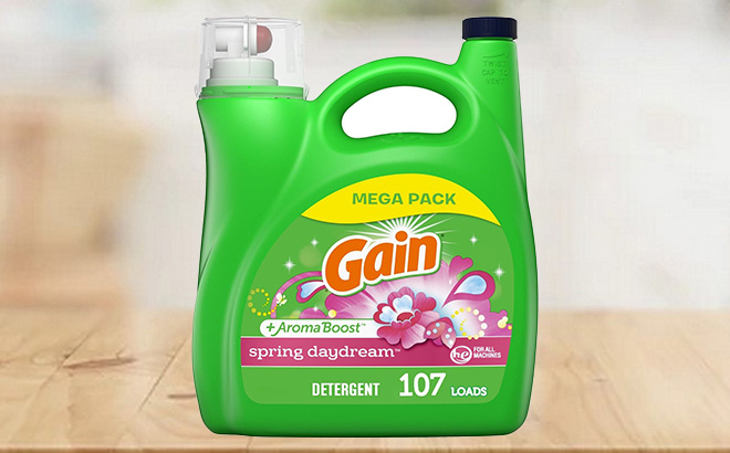 Gain Aroma Boost Liquid Laundry Detergent Spring Daydream Scent 107 Loads 154 fl
