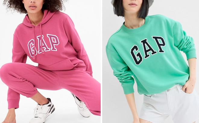 Gap Logo Hoodie and Gap Logo Sweatshirt