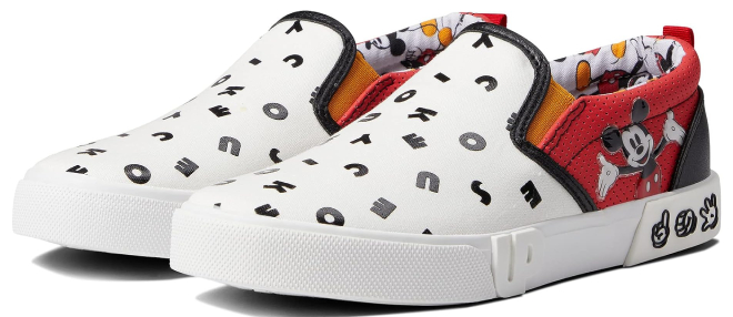 Ground Up Mickey Mouse Letter Slip On Shoes
