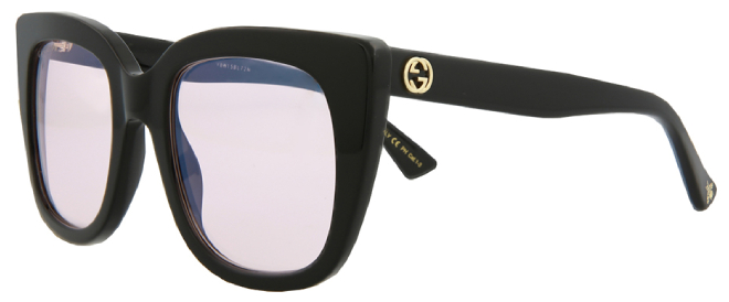Gucci Black and Pink Butterfly Sunglasses