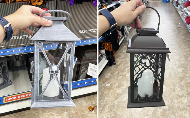 Halloween Plastic Solar Lantern Pillar Candle Halloween Plastic Solar Lantern Pillar Candle